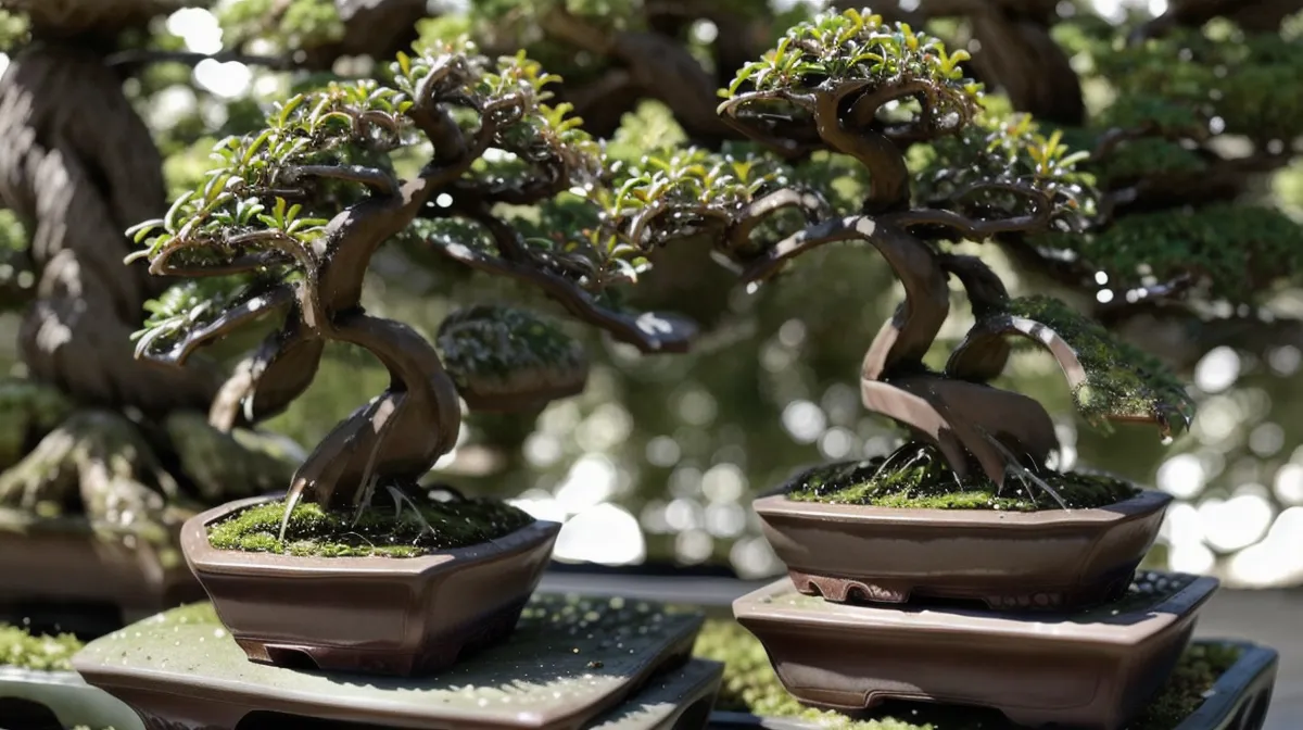 Choisir les bons outils pour débuter le bonsai : sécateur, pince concave et fil d'aluminium posés avec douceur sur un établi