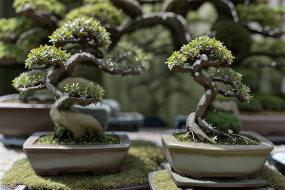 Fil d'aluminium souple posé près d'un jeune érable en formation, pour une ligature de bonsai adaptée aux débutants.