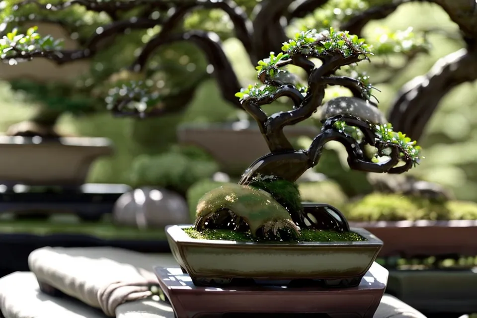 Cicatrice de taille sur une branche d'orme de Chine bonsaï, entretien après la coupe