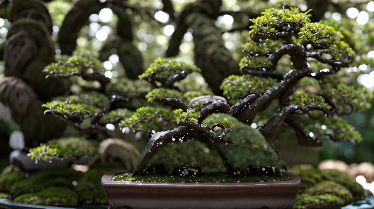 Arrosage d'un bonsai avant un départ en vacances : préparer l'entretien de l'arbre pour une absence sereine