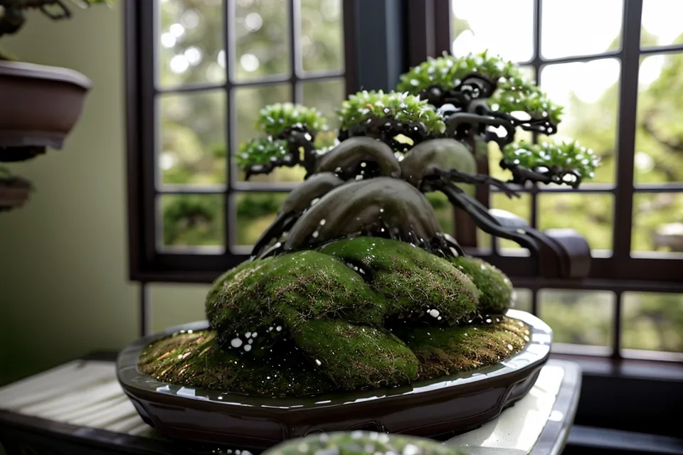 Expliquer le bon geste d'arrosage du bonsai à la personne qui prendra le relais pendant les vacances