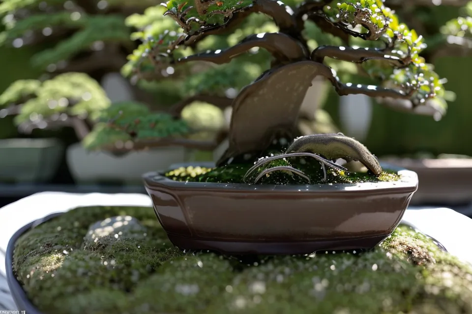 Chandelles de pin blanc japonais bonsai prêtes à être pincées au printemps