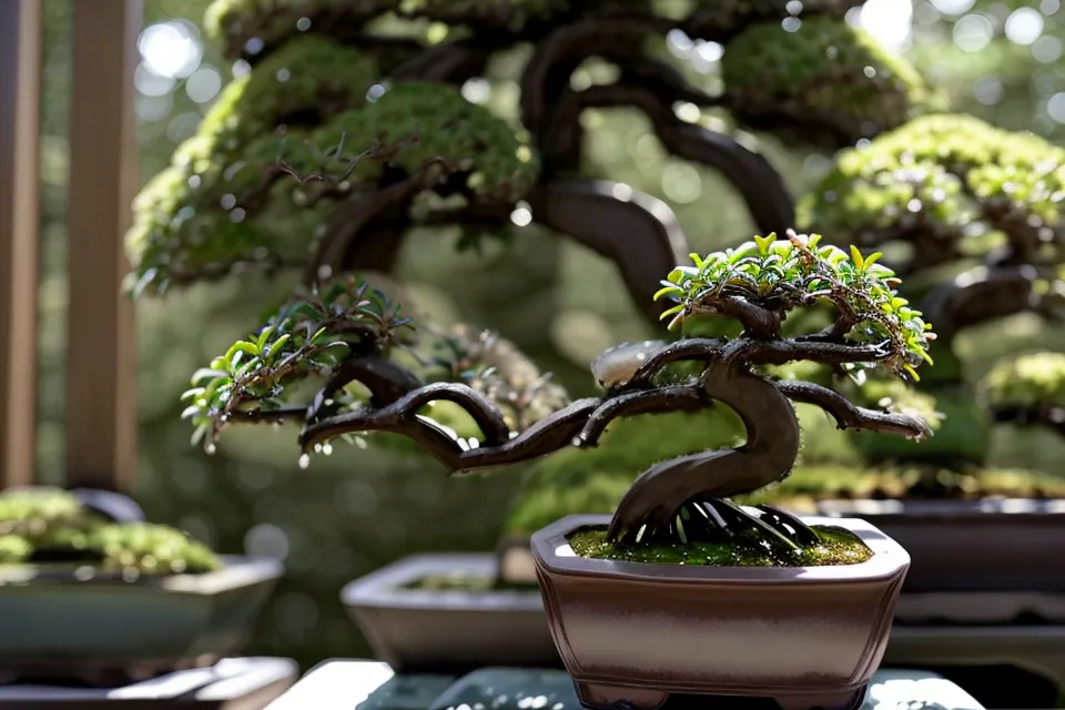 Gros plan d'une main touchant une feuille charnue et lisse de crassula ovata bonsai, repère clé de l'entretien pour un débutant.