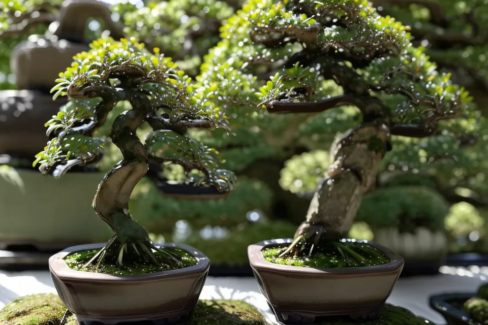Incision annulaire de l'écorce sur une branche d'érable du Japon avant marcottage aérien