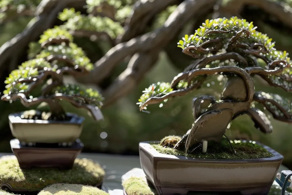 Cicatrisation imparfaite sur un vieux bonsai d'érable après une taille de structure