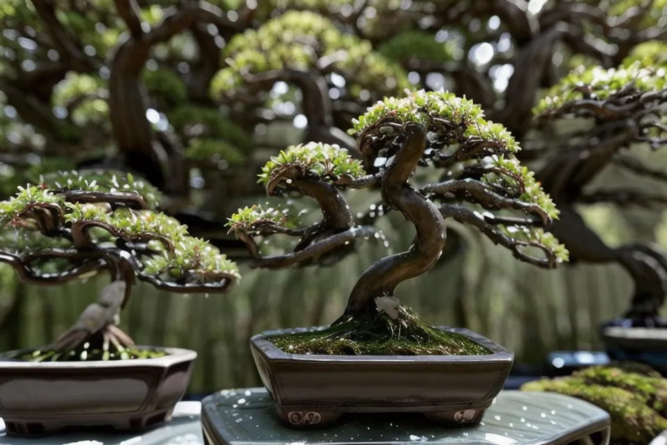 Granulés d'engrais organique naturel pour bonsai, gros plan sur la texture brune